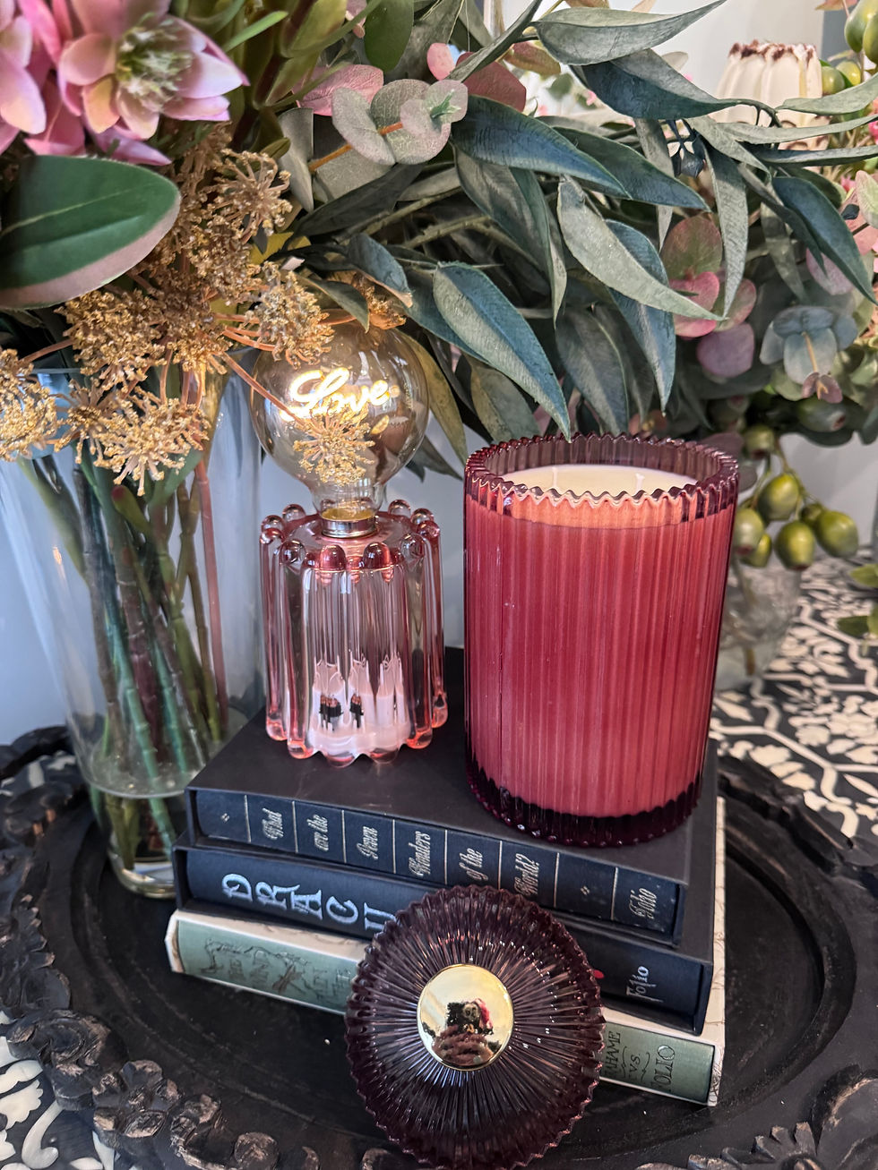 Champagne and Strawberries - Burgundy Lunaire  Candle - 900ml