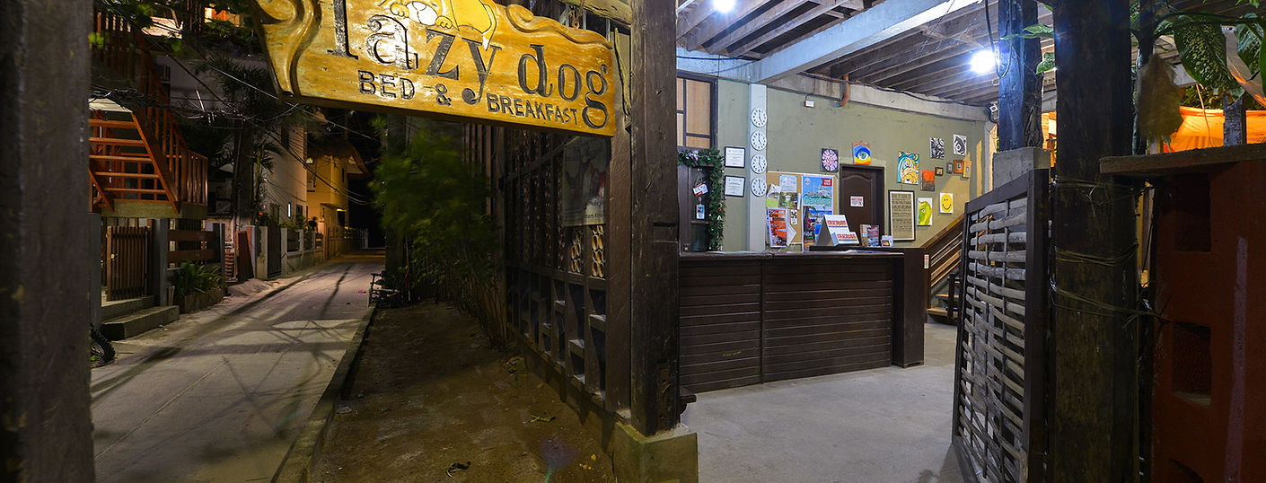 Street view and entrance to reception area