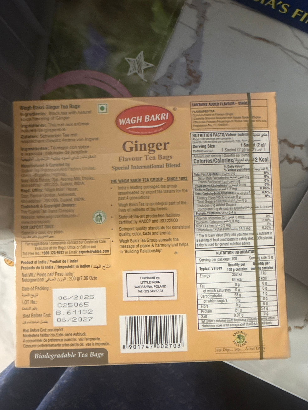 Thumbnail: Wagh Bakri( Ginger Flavour Tea Bags)a