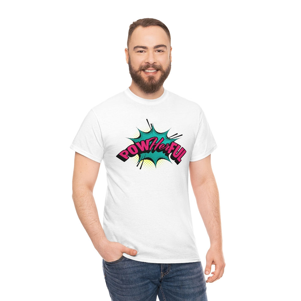 Thumbnail: Pow-her-ful Adult Heavy Cotton Tee