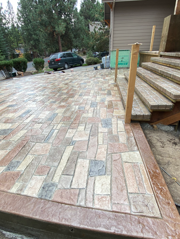 Colored stamped patio 