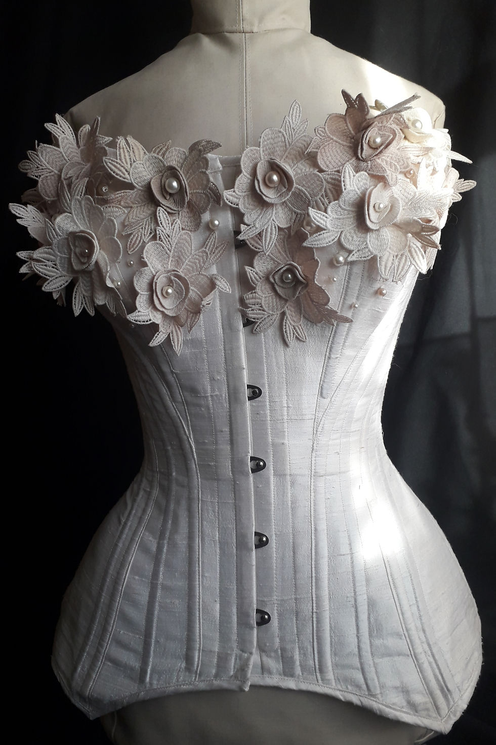 Thumbnail: Winter Bouquet over bust corset