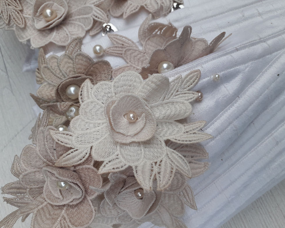 Thumbnail: Winter Bouquet over bust corset