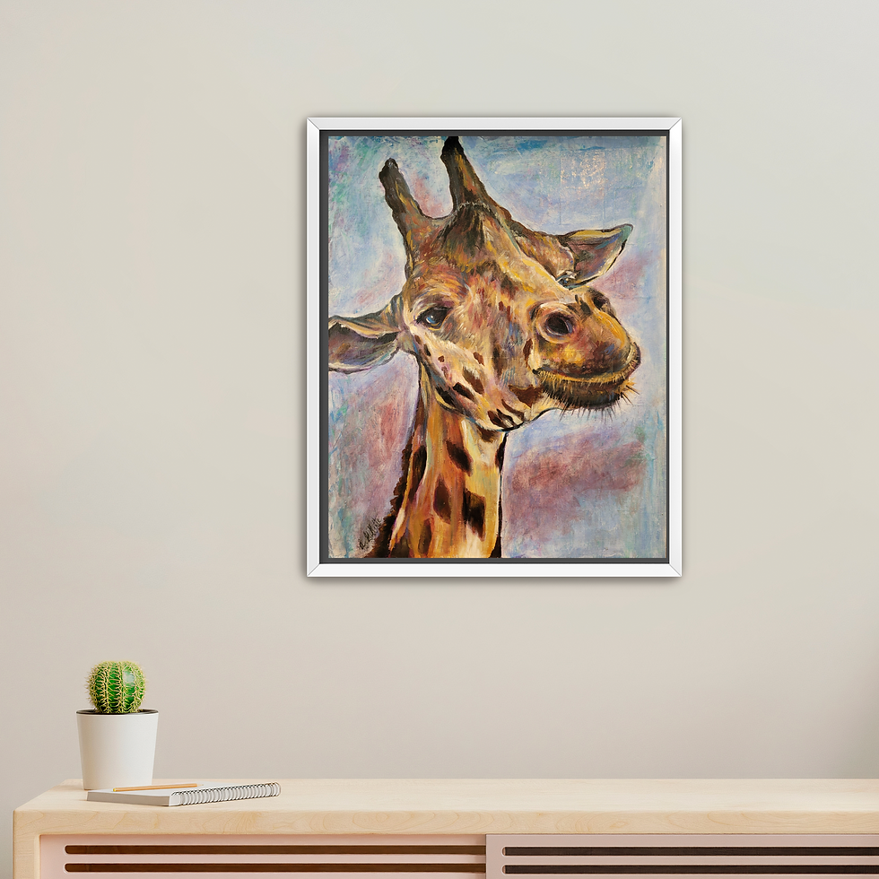 Thumbnail: Canvas Print "Cheeky Giraffe"