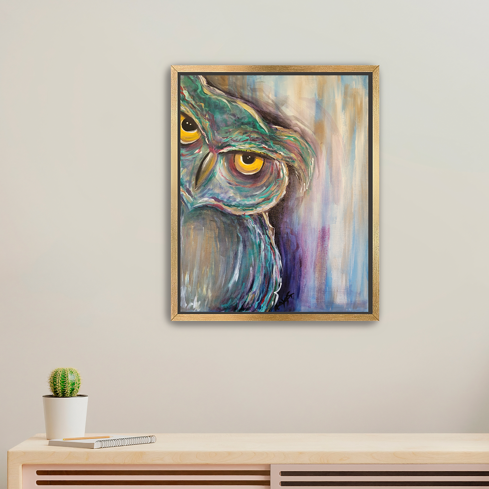 Thumbnail: Canvas Print "Irritated Owl"
