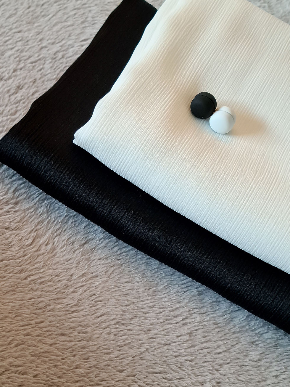 Thumbnail: Premium Crinkle Chiffon  / White