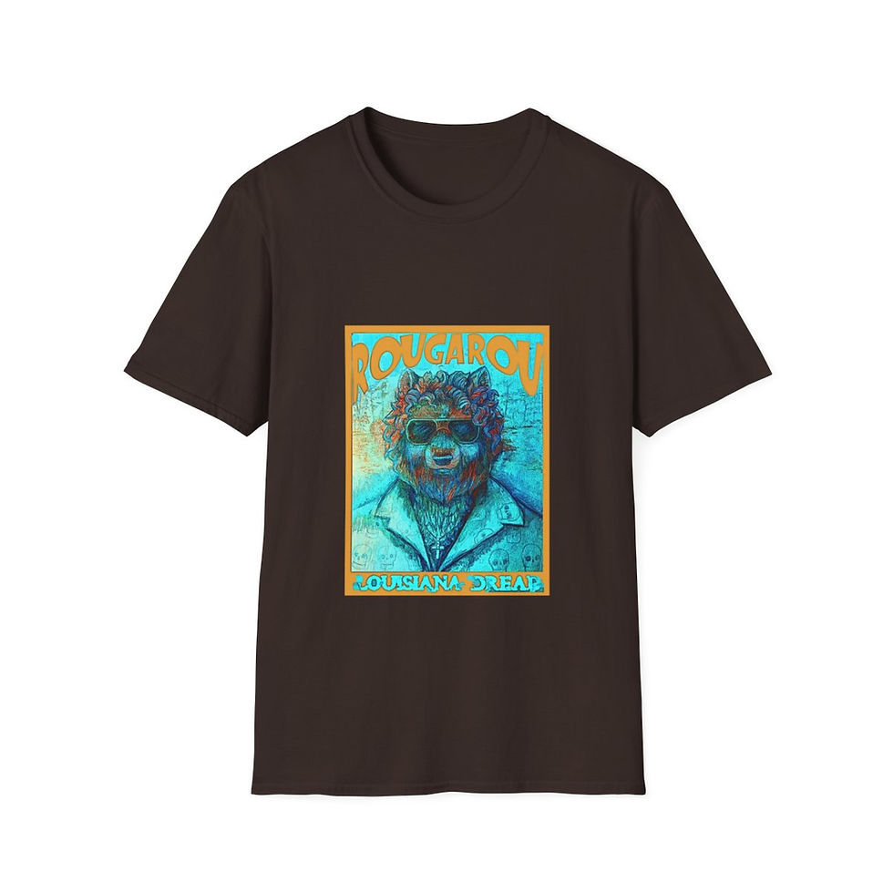 Thumbnail: Blue "Rougarou" Unisex Softstyle T-Shirt