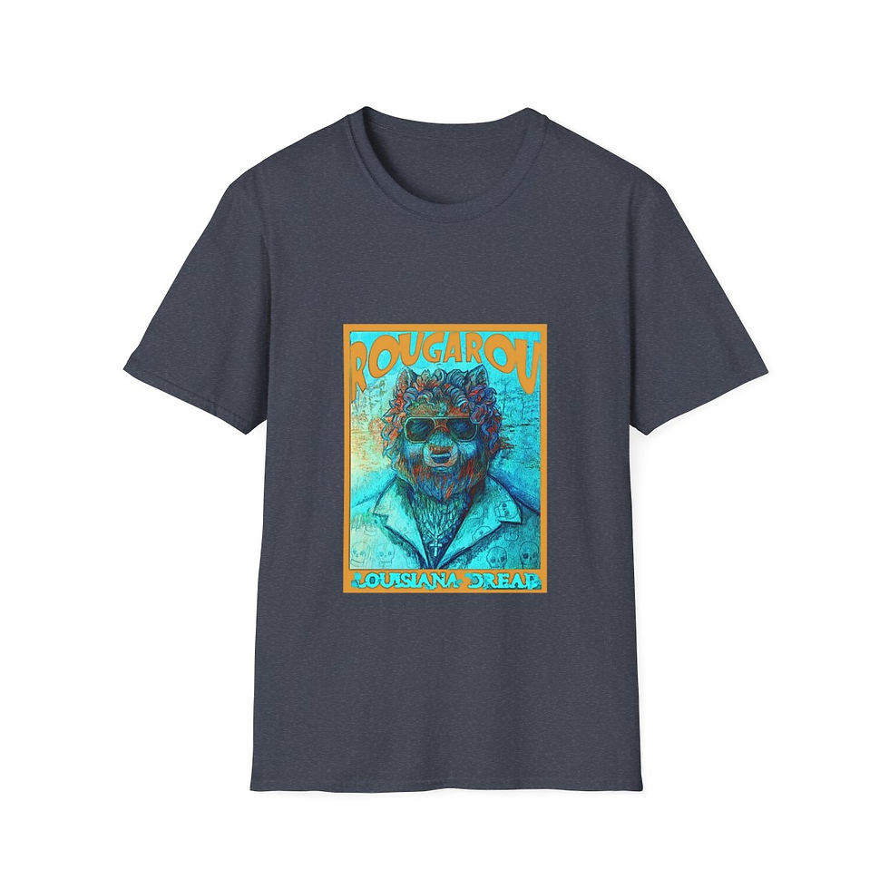 Thumbnail: Blue "Rougarou" Unisex Softstyle T-Shirt