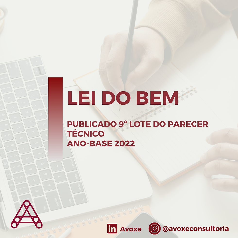 9º LOTE DO PARECER TÉCNICO - ANO-BASE 2022