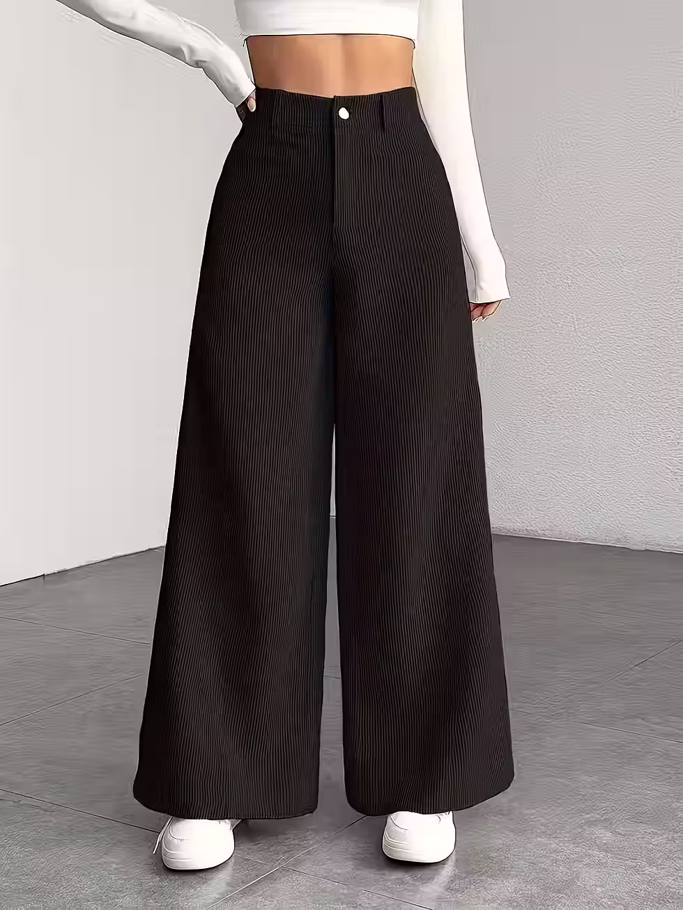 Thumbnail: Aurora Wide-Leg Corduroy Pants