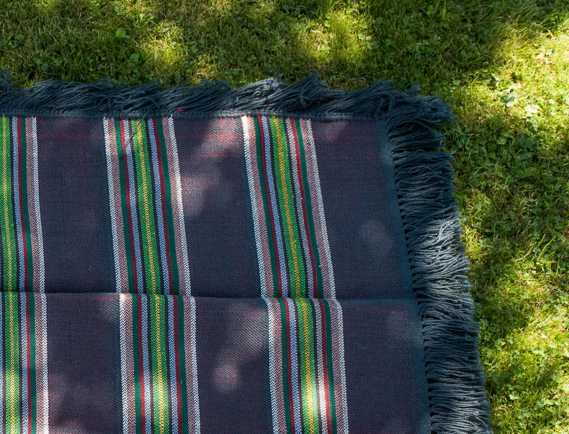 Koc - pled dwustronny tkany ręcznie - technika dwuosnowowa LS-11