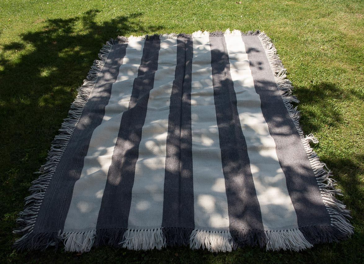 Koc- pled dwustronny tkany ręcznie - technika dwuosnowowa LS-12