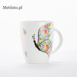 Kubek ceramiczny RĘCZNIE MALOWANY - wzór opolski WOCSK-05