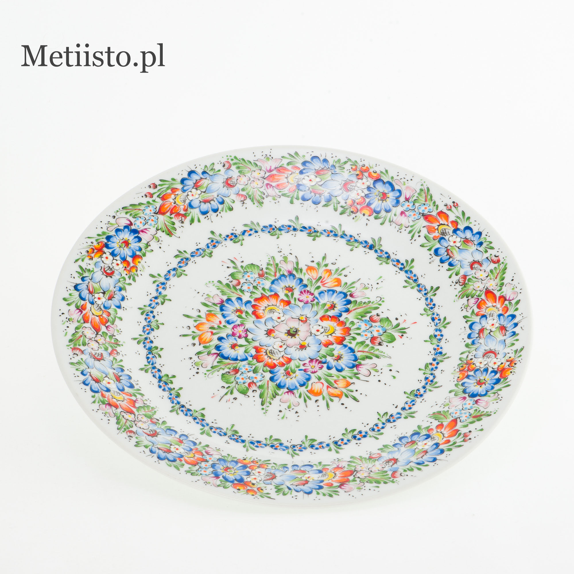 Talerz ceramiczny RĘCZNIE MALOWANY - wzór opolski WOCSK-04