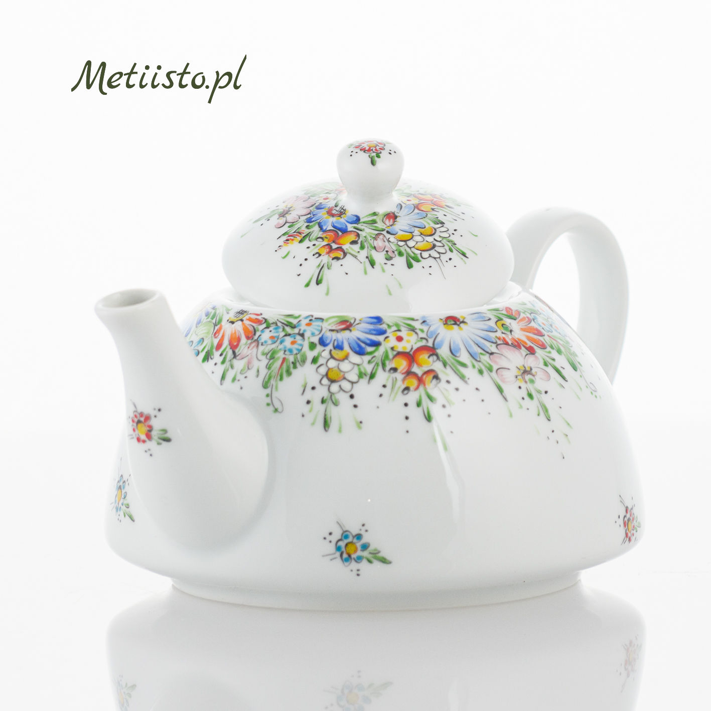 Dzbanek ceramiczny RĘCZNIE MALOWANY - wzór opolski WOCSK-23