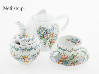 Cukiernica ceramiczna RĘCZNIE MALOWANA - wzór opolski WOCSK-19