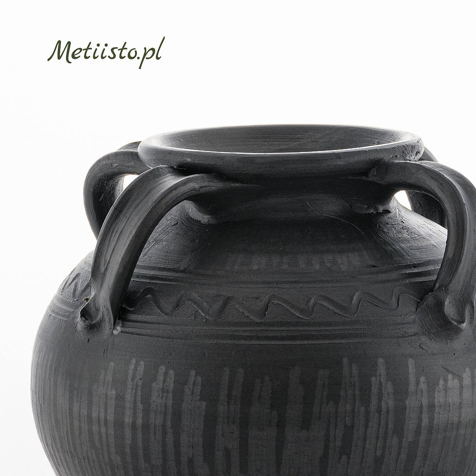 Miniatura: Wazon ceramiczny SIWAK ze skośnymi uchami WSPP-126