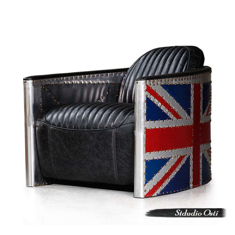 British-retro-mash-American-mining-loft-RH-furniture-Aviator-Union-Jack-British-flag-full-leather-so