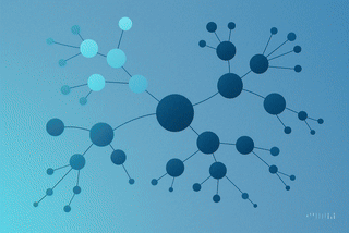 Self-constructing knowledge graph illustration