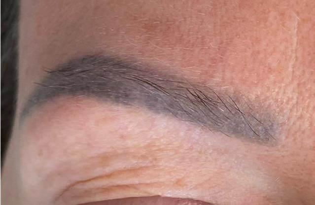 Old eyebrow tattoo color correction near Alpharetta GA