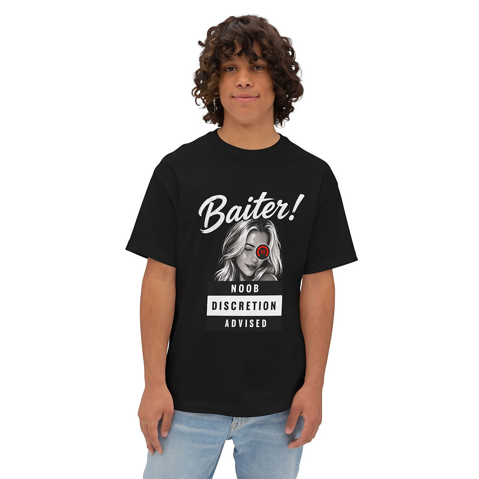 Thumbnail: Baiter! Graphic Tee — "Noob Discretion Advised" Vintage Gamer T‑Shirt