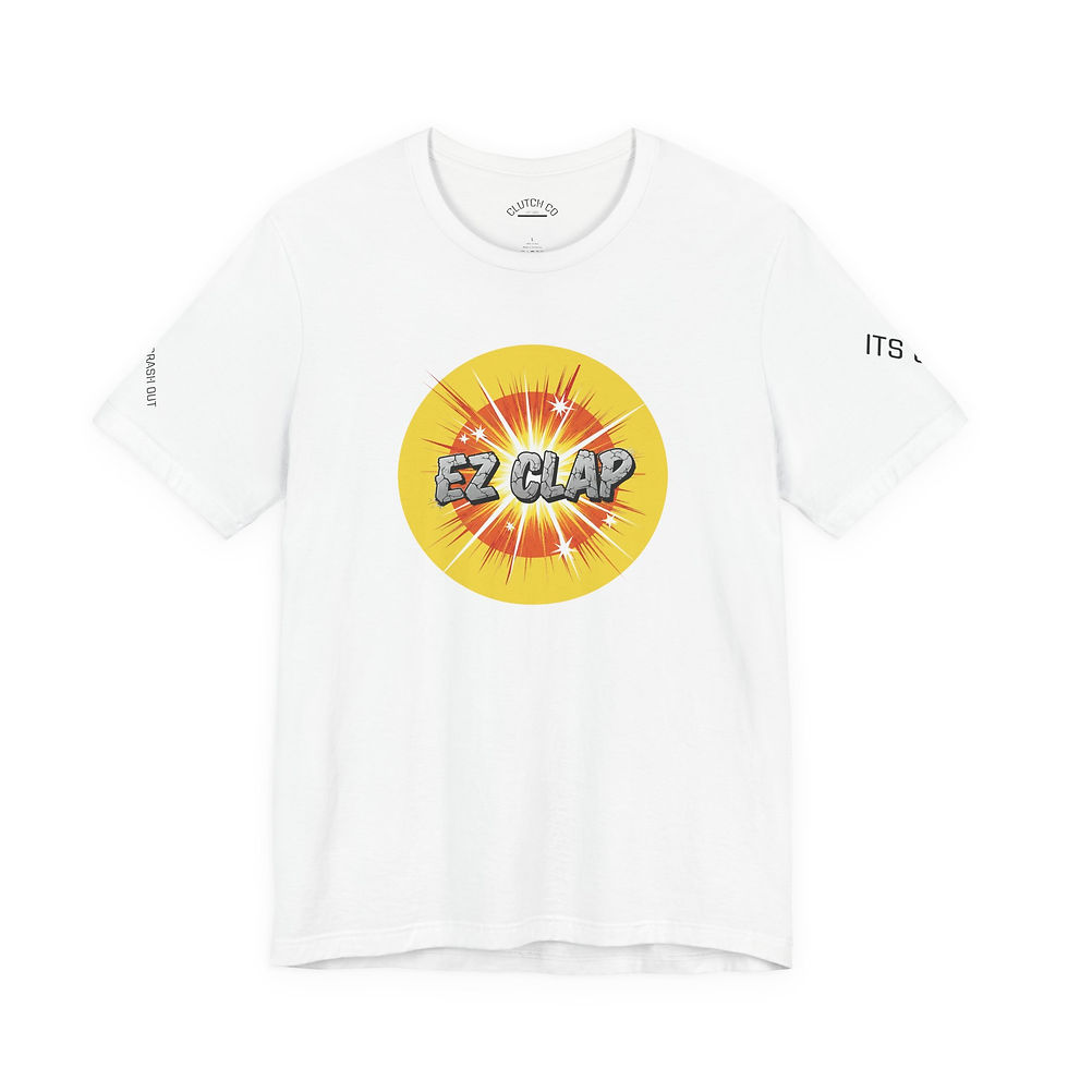 EZ Clap Graphic Tee — Retro Burst Gamer Shirt
