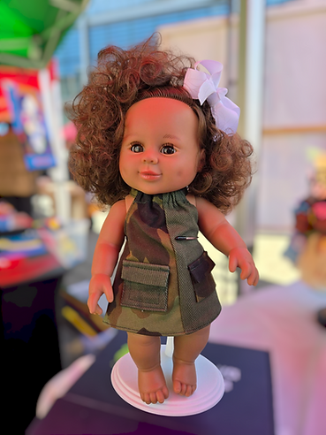Doreen with Reuben dolls