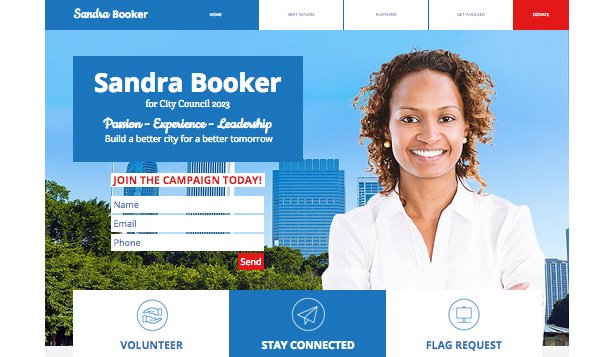 Politician Website Template Wix