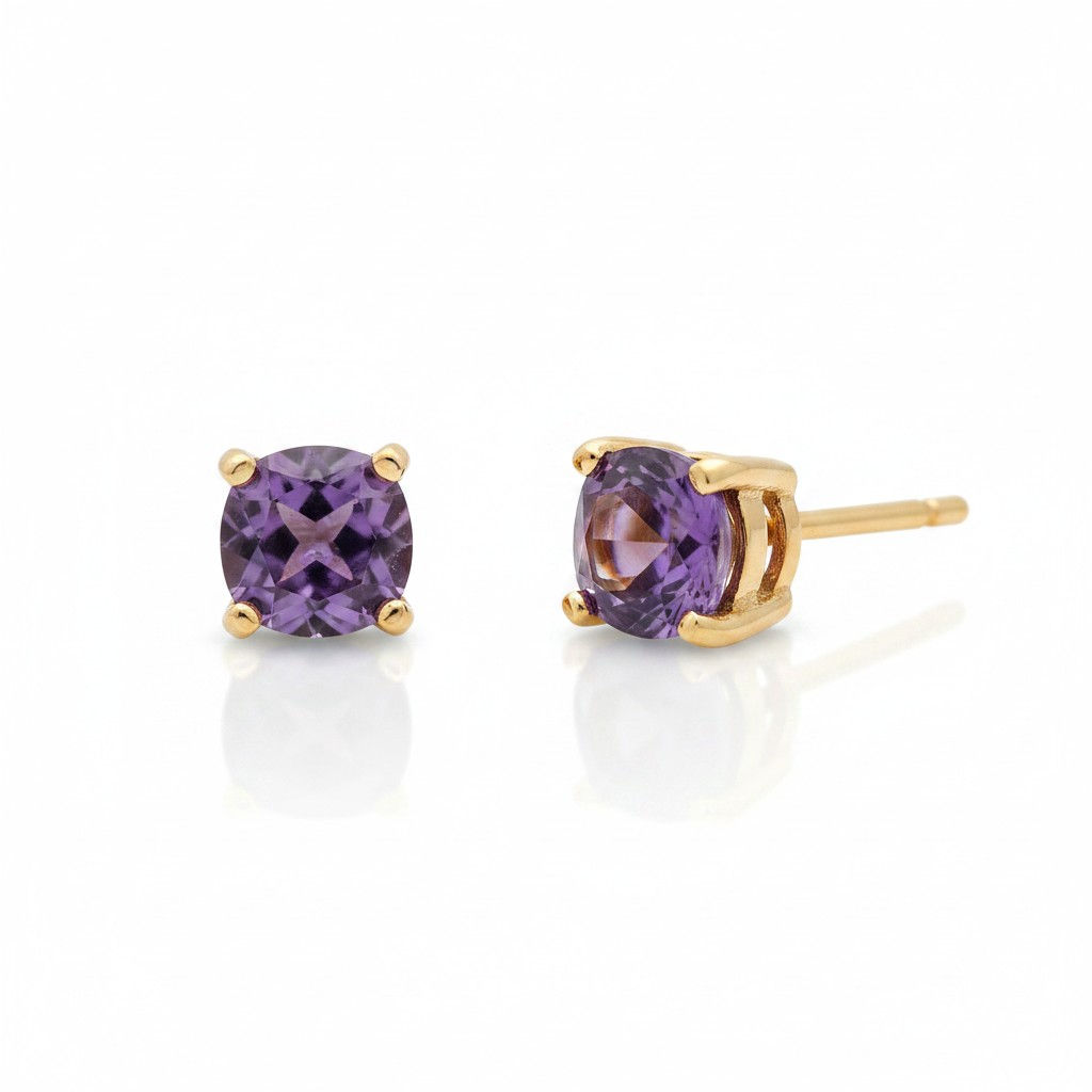 ARETES PUNTO DE LUZ LILA