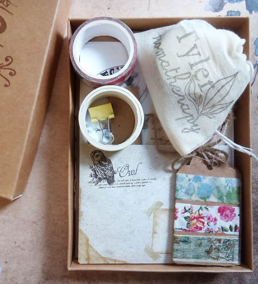 Thumbnail: Vintage Nature Wellbeing Journal Kit, Self-Care Journaling Kit