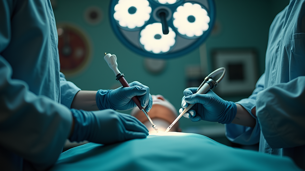 Eye-level view of a tattoo studio with modern medical equipment for anesthesia
