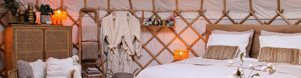 Yurt overnachting met een goed bed
