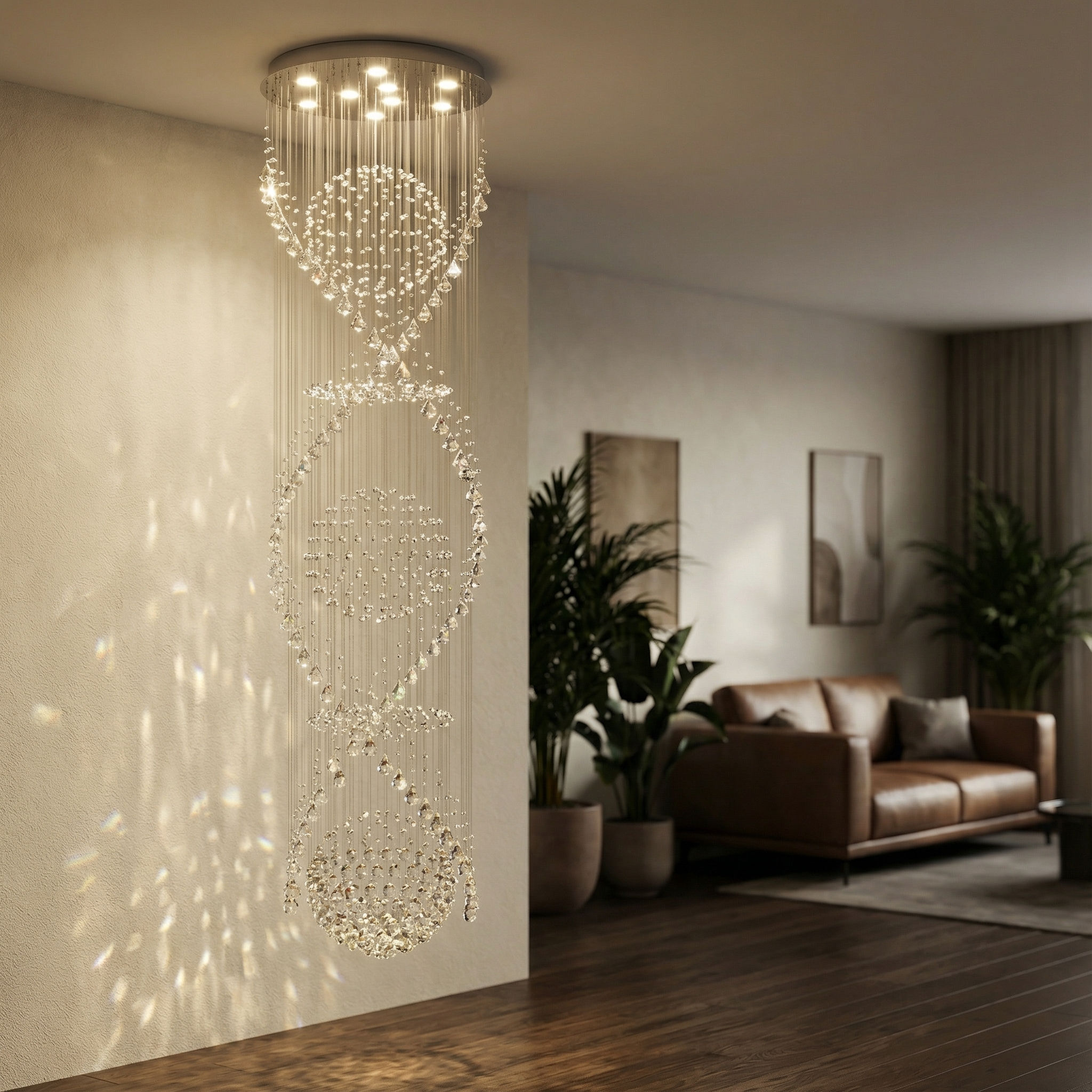 LAMPARA COLGANTE CRISTAL 6063-9