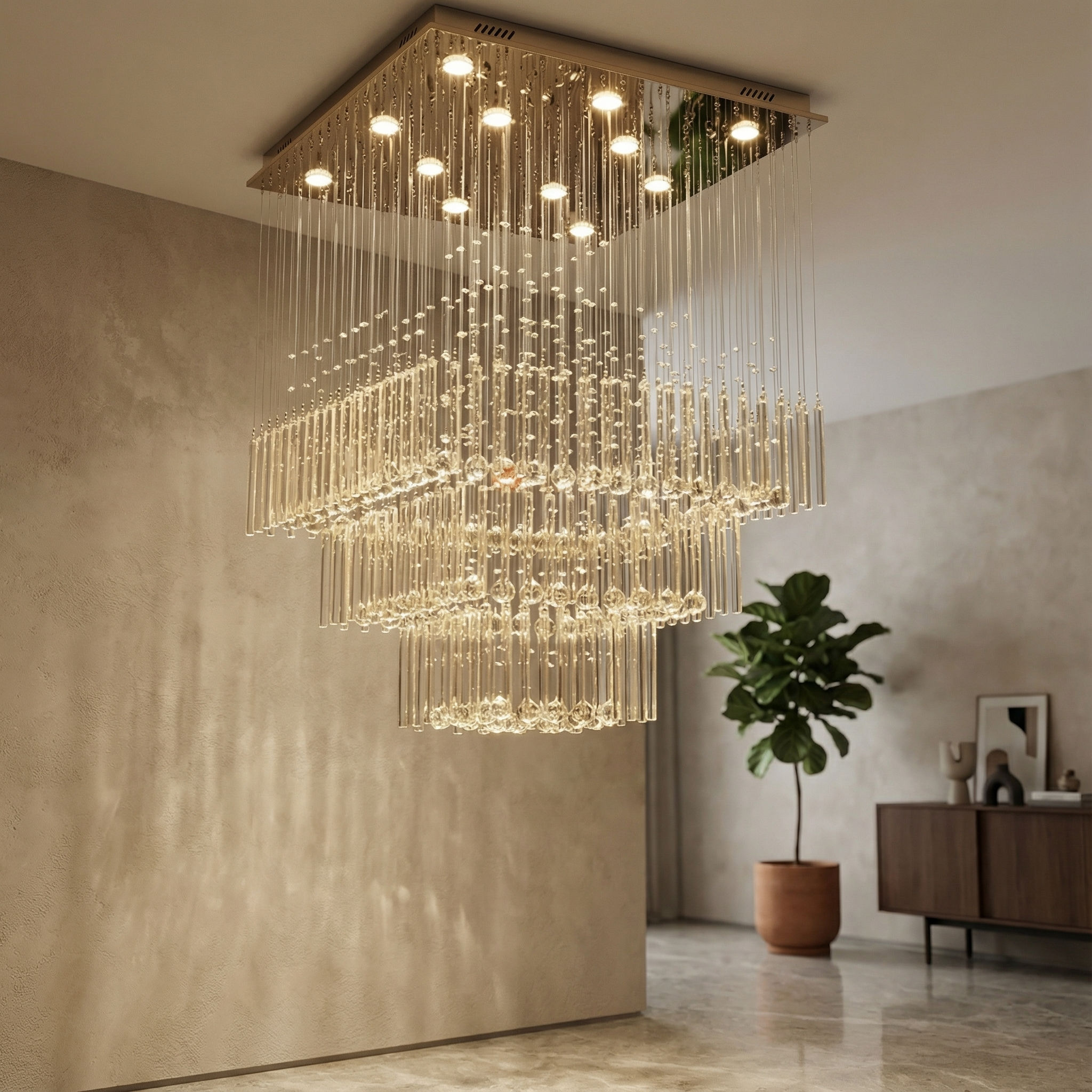 LAMPARA COLGANTE CRISTAL 8014-17