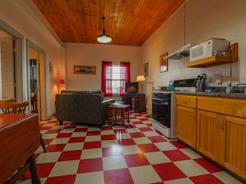 Kitchen and living room area
