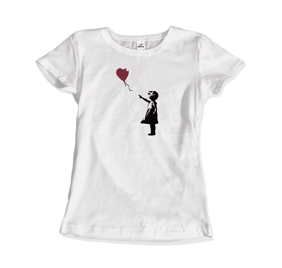Thumbnail: Banksy the Girl With a Red Balloon Artwork T-Shirt