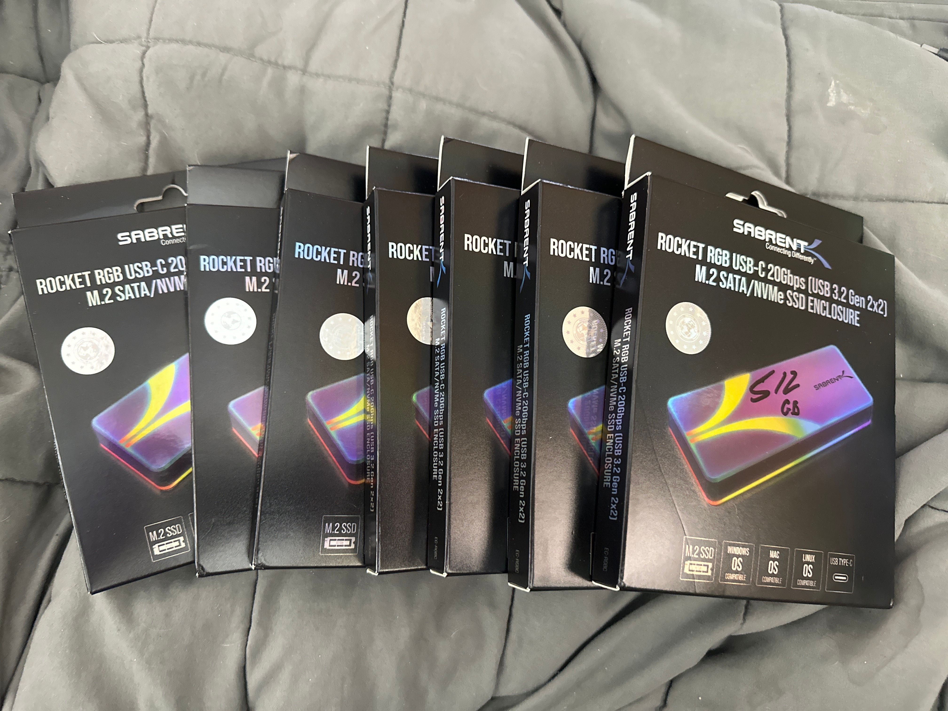 Sabrent RGB SSD Enclosure with 512GB SSD Installed