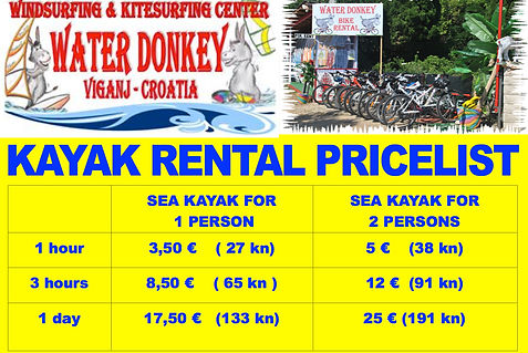kayak rental viganj