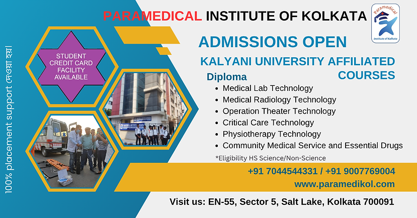 Diploma Paramedical courses affiliated to Kalyani University