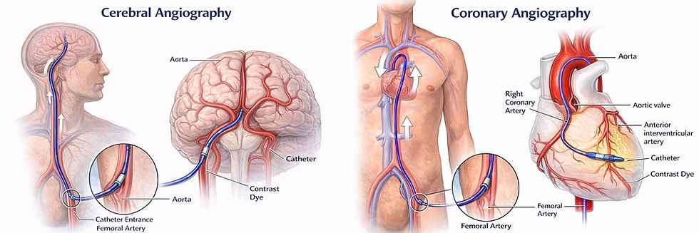 X-Ray imaging of blood vessels typically known as Angiography