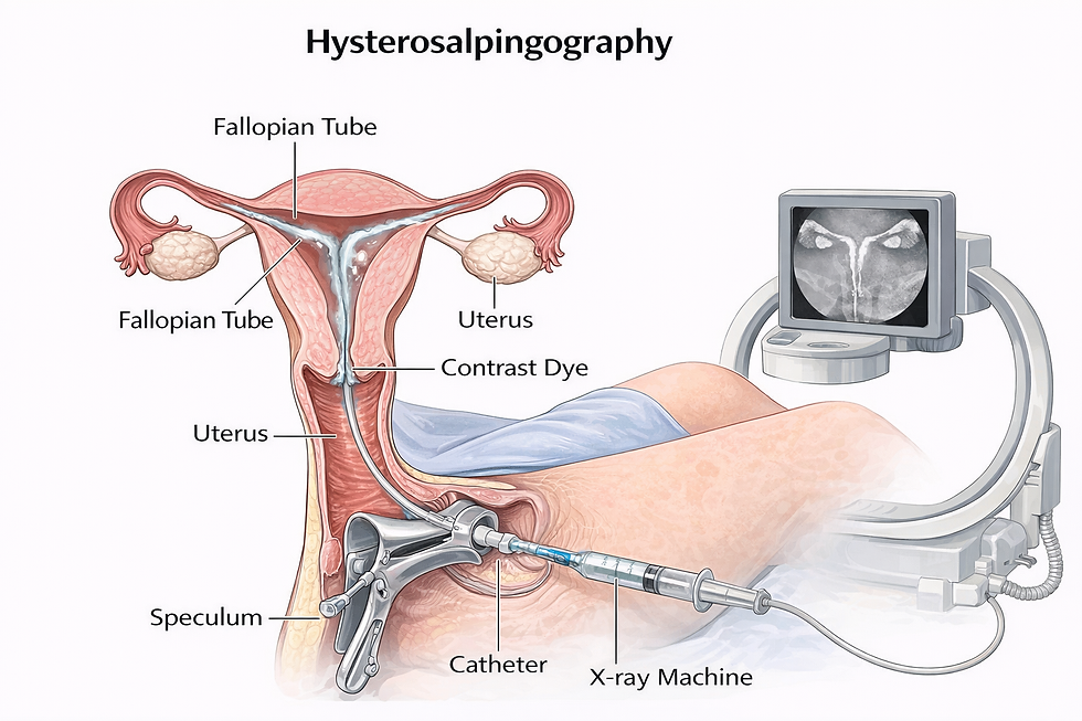 Evaluation of fertility using X-Ray Hysterosalpingography