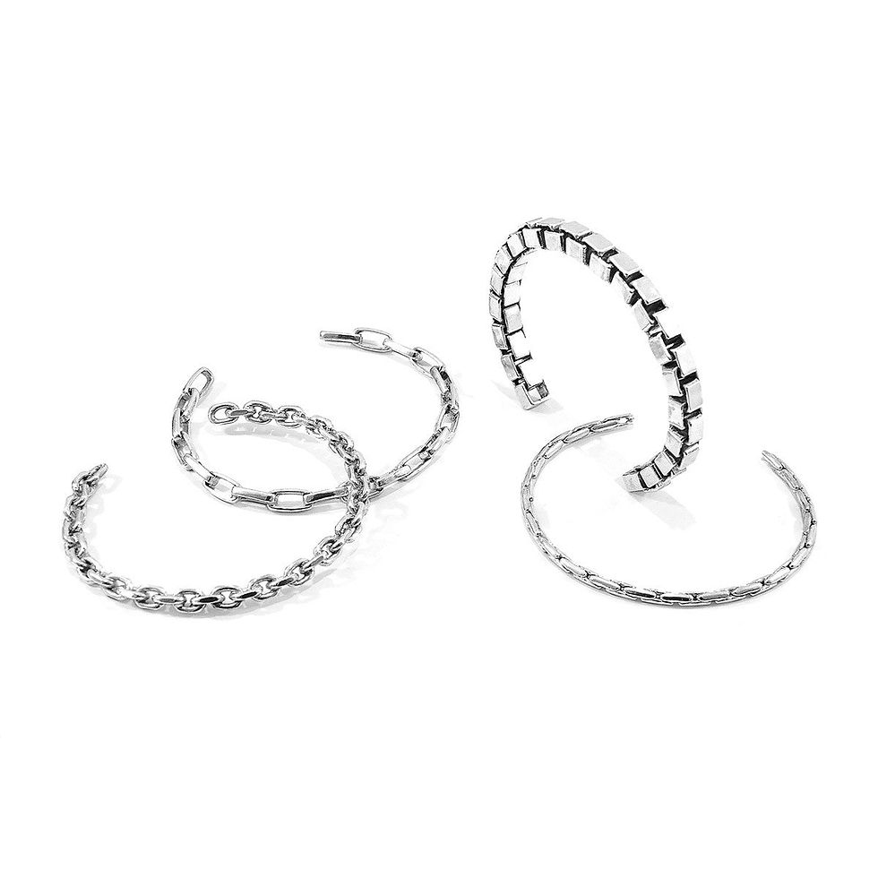 Thumbnail: Spiritsail Sail Silver Chain Bangle