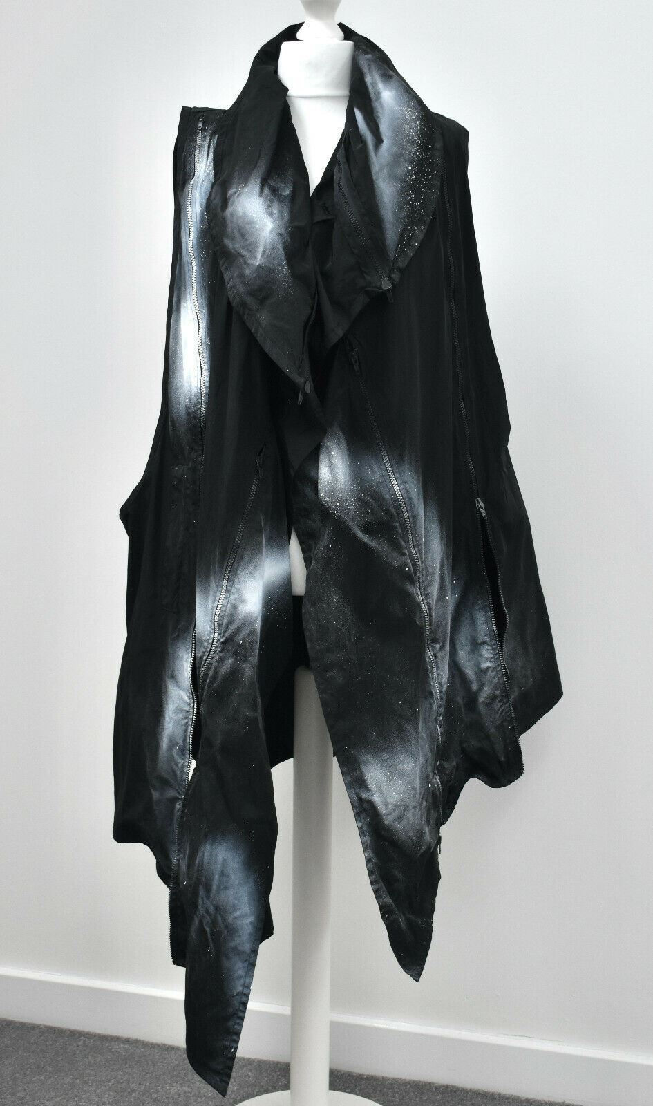 Thumbnail: CREARE Asymmetric Painted Black & White Gilet/Jacket