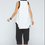 Thumbnail: Luukaa Ecru & Black asymmetric cotton jersey dress