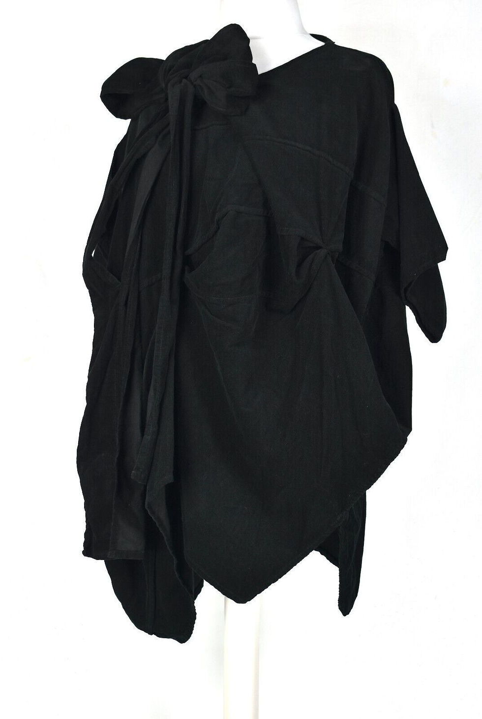 Thumbnail: CREARE 'Blue' Fine Needlecord Cotton Asymmetric Bubble Tunic/ Dress