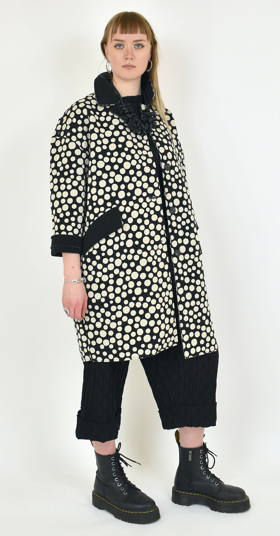 Thumbnail: Wendykei open dalmation black & white jacket