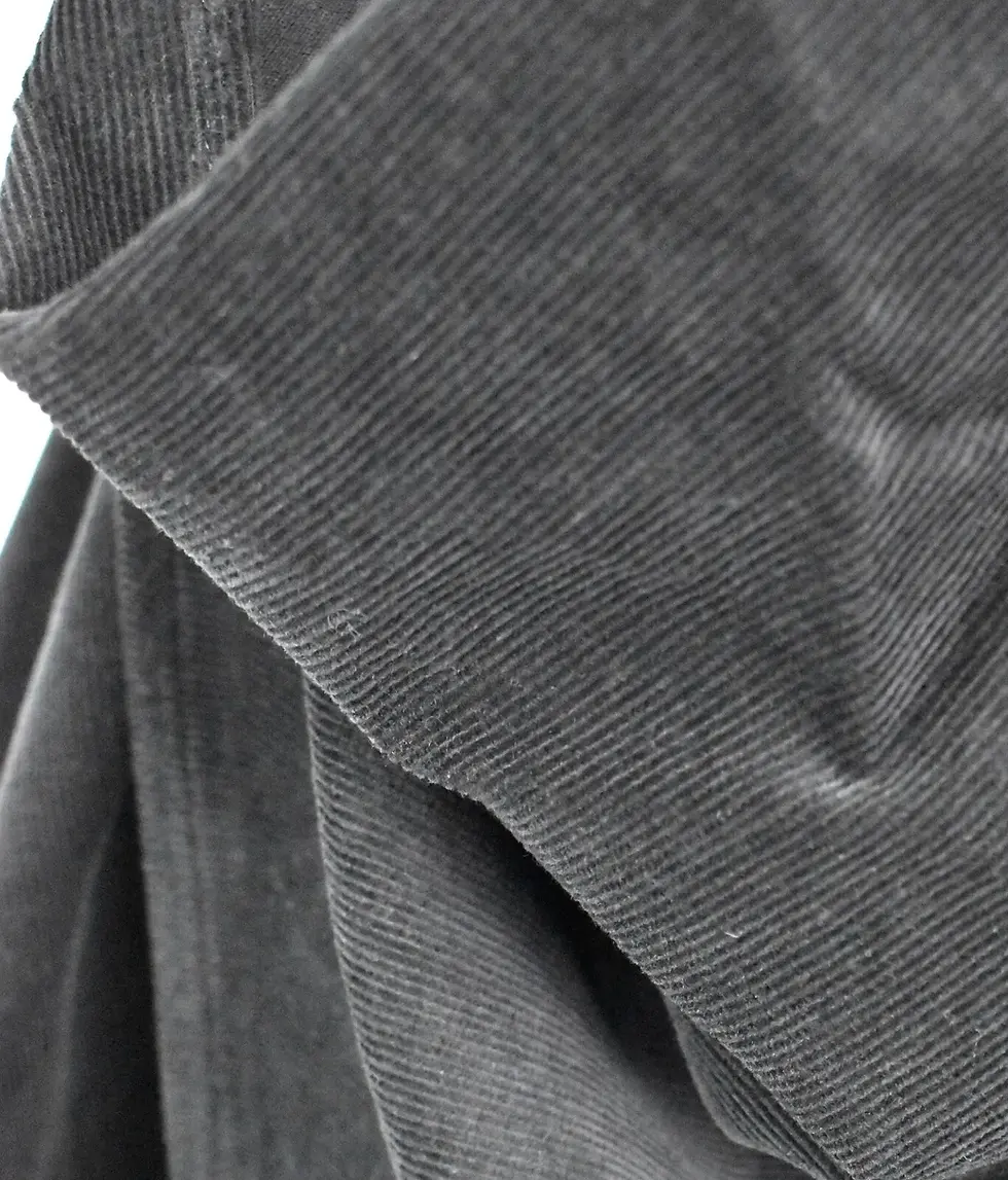 Thumbnail: CREARE BLACK NEEDLECORD OVERSIZED ASYMMETRIC DRESS