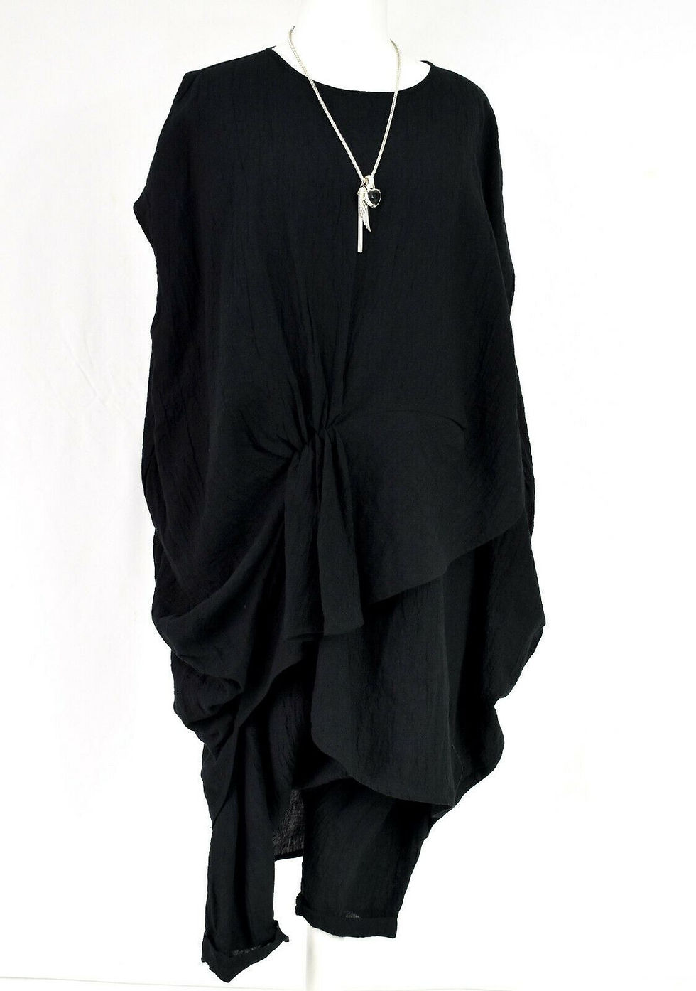 Thumbnail: CREARE 'MORE THAN FLYING' Black Linen Dress