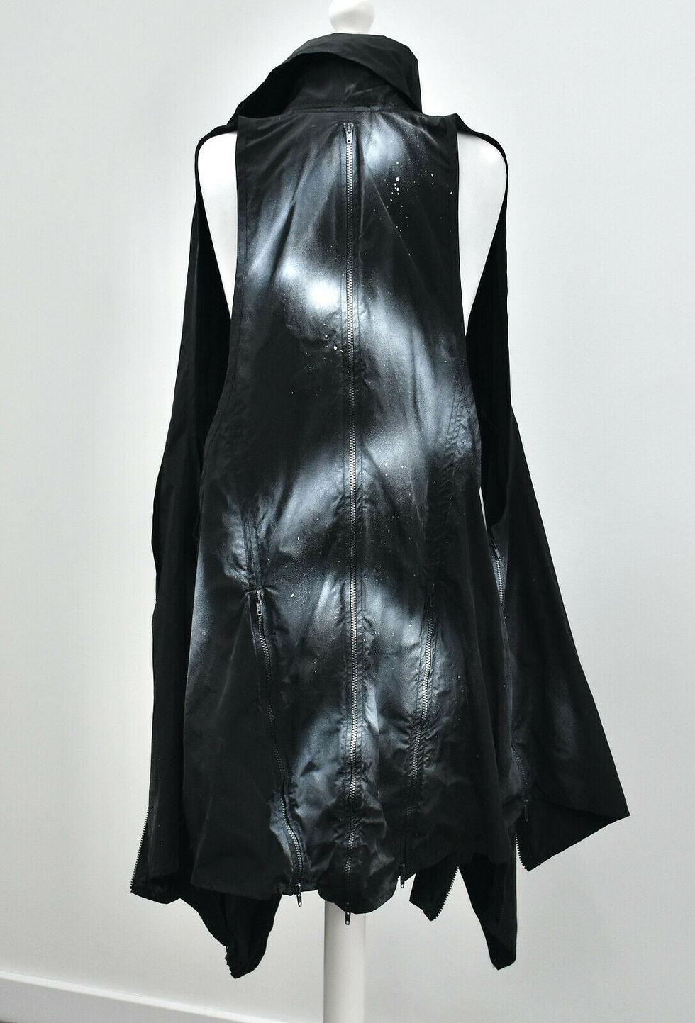 Thumbnail: CREARE Asymmetric Painted Black & White Gilet/Jacket