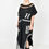 Thumbnail: CRAZY H4 ECRU asymmetric mesh dress